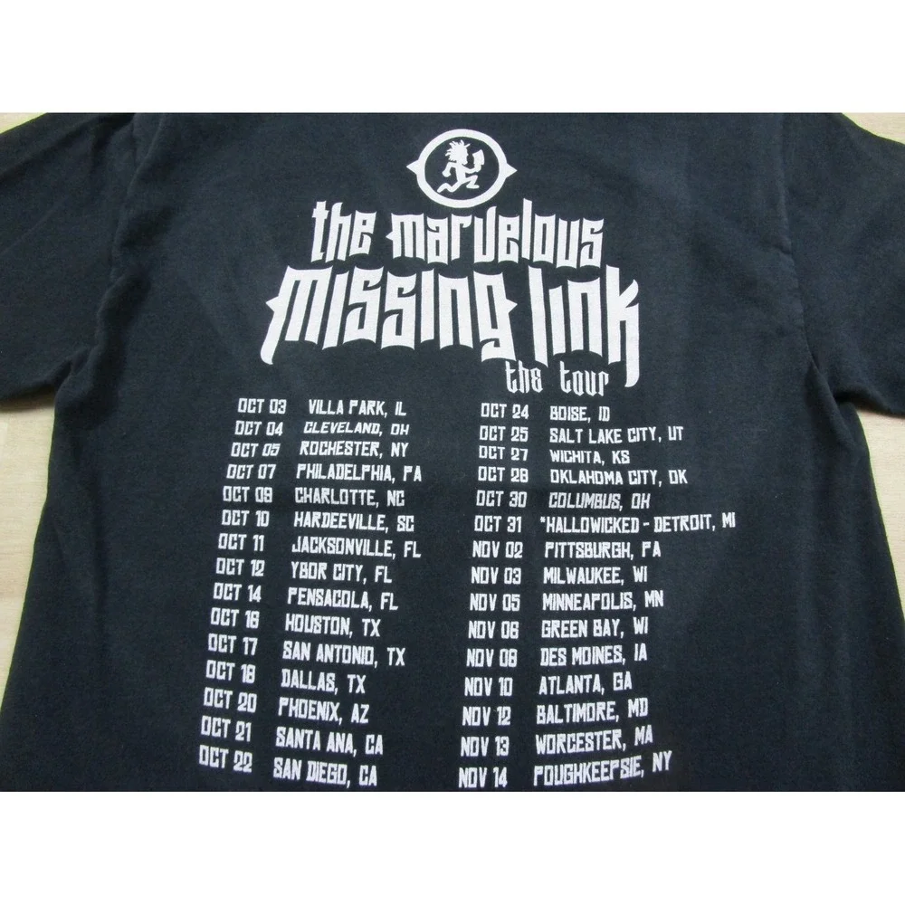 ICP Concert T Shirt (M) The Marvelous Missing Link Tour Hatchetman Juggalo Blaze